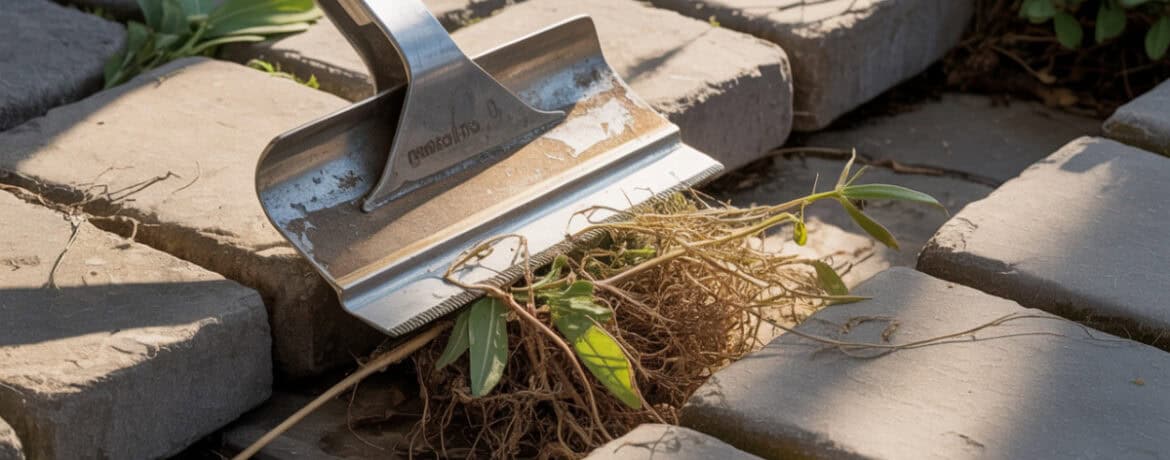 Onkruid verwijderen tussen tegels en grind – effectieve aanpak