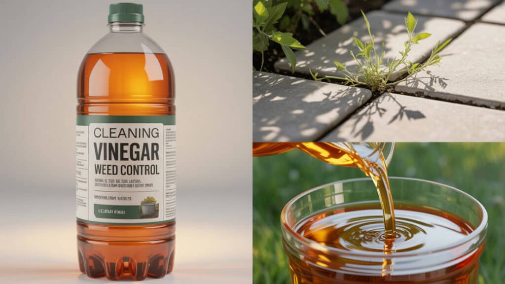 Schoonmaakazijn tegen onkruid